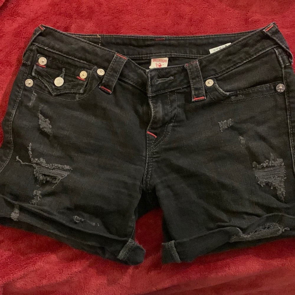 Black true religion shorts